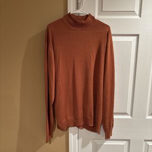 JoS. A. Bank Signature Collection Men's 100% Silk Orange Pullover Sweater XL